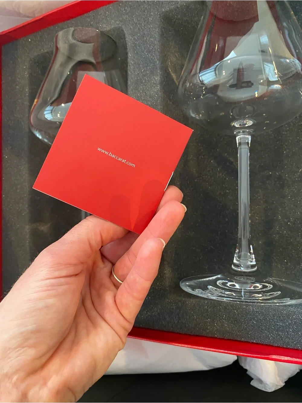 Set of 2 Neiman Marcus x Baccarat Château Red Wine Glasses with Baccarat box